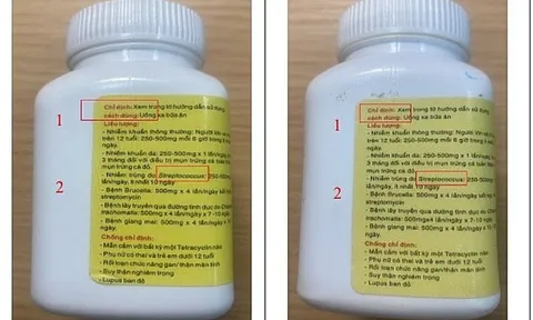 Cảnh báo tình trạng thuốc kháng sinh Tetracyclin bị làm giả