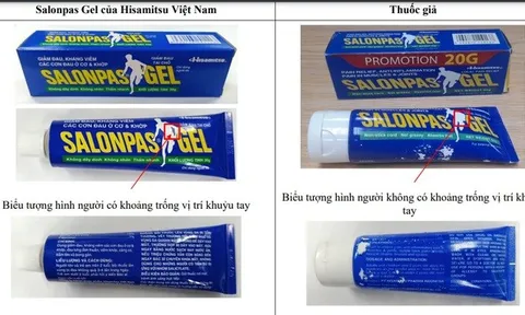 Cẩn trọng 'tiền mất tật mang' khi mua Salonpas Gel giả
