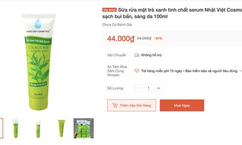 Thu hồi, tiêu hủy sữa rửa mặt Nhật Việt Cosmetics