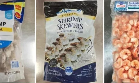 Hơn 83.000 túi tôm đông lạnh bị thu hồi do nguy cơ nhiễm phóng xạ