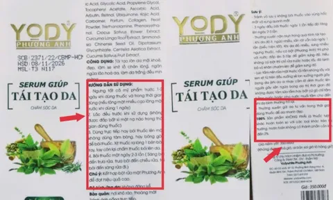Loạt mỹ phẩm của Yody Phương Anh bị đình chỉ lưu hành vì dùng chất cấm