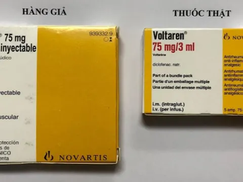 Cảnh báo mẫu thuốc Voltarén 75 mg giả đang tràn lan trên mạng