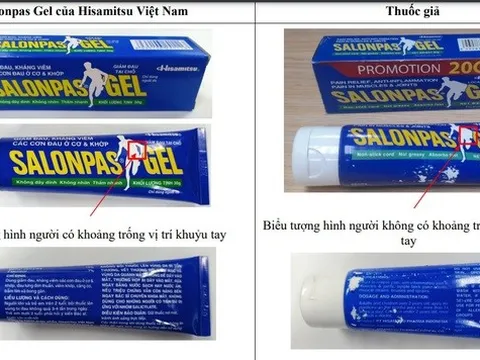 Cẩn trọng 'tiền mất tật mang' khi mua Salonpas Gel giả