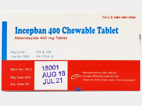 Xử phạt công ty sản xuất thuốc Incepban 400 Chewable Tablet vi phạm chất lượng