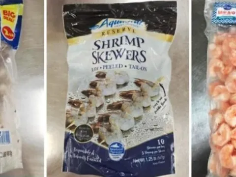 Hơn 83.000 túi tôm đông lạnh bị thu hồi do nguy cơ nhiễm phóng xạ