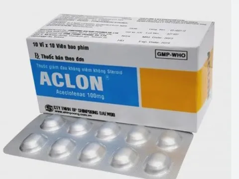 Thu hồi thuốc kháng viêm Aclon do vi phạm chất lượng