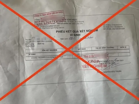 Làm giả giấy xét nghiệm Covid-19: Cần đấu tranh, xử lý nghiêm