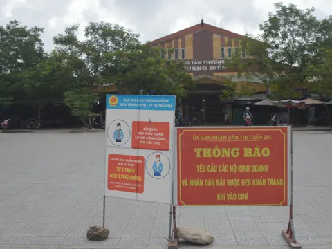Quảng Điền ngày đầu thực hiện thông báo kiểm soát phòng chống dịch