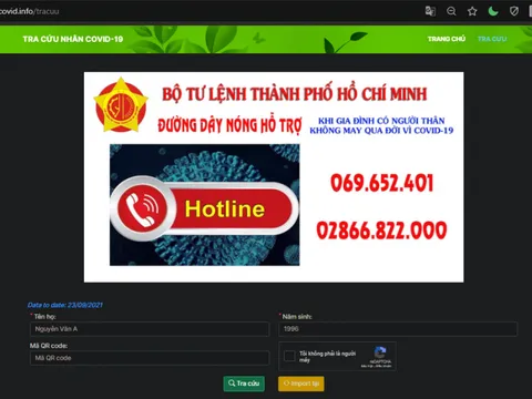 TPHCM triển khai thí điểm ứng dụng 'Tìm người thân - danh sách người mất vì COVID-19'