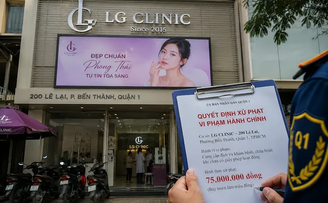Cơ sở LG Clinic tại 200 Lê Lai thuộc Tập đoàn Hamier Việt Nam tiếp tục bị xử phạt