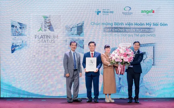 Bệnh viện Hoàn Mỹ Sài Gòn đón nhận Chứng nhận Bạch kim của Hội Đột quỵ Thế giới